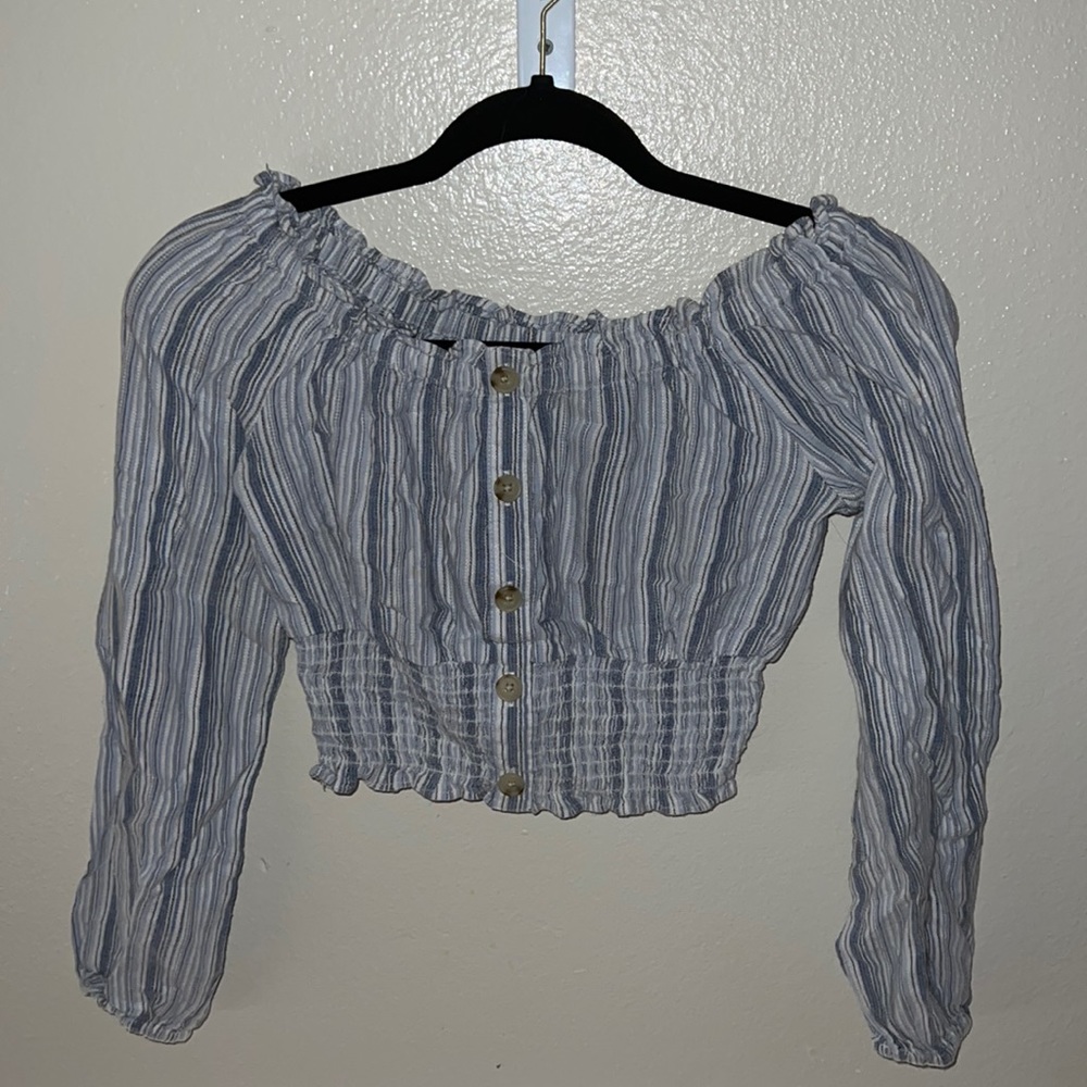 crop top off the shoulder top